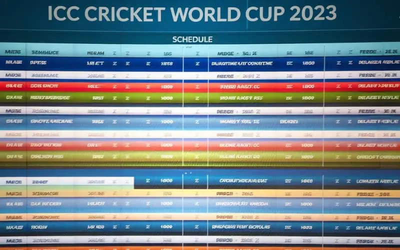 icc cricket world cup 2023 schedule